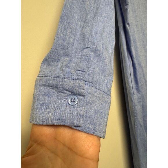 TUCKERNUCK Chambray Linen Lydell Maxi Dress, Sz XS - Picture 9 of 12